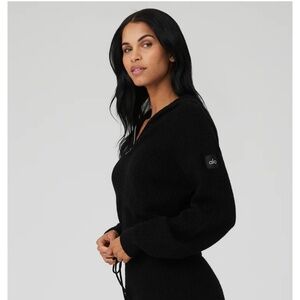 Cashmere Plush Waffle Full Zip Hoodie